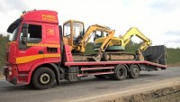 Transport wózków widłowych maszyn koparek Poznan 