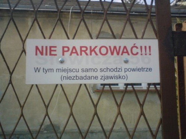 Nie parkować - tajemnicze zjawisko