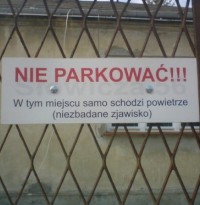 Nie parkować - tajemnicze zjawisko